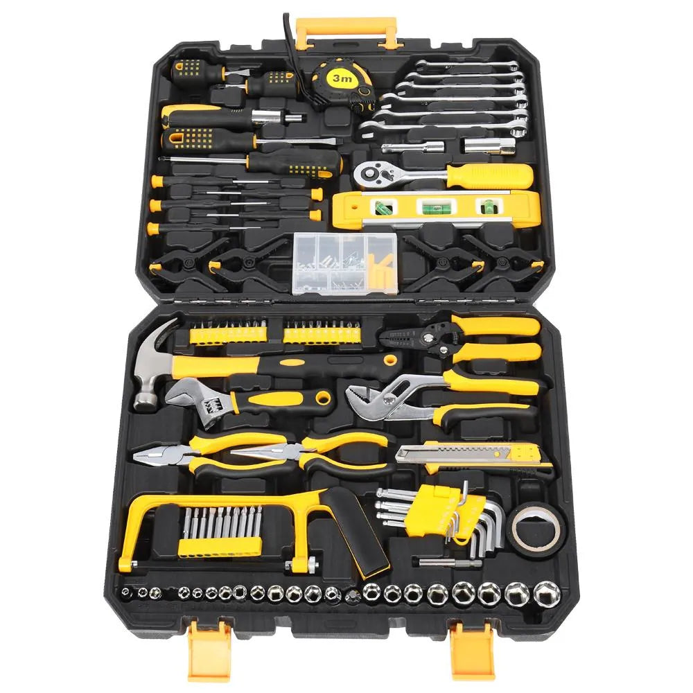 Hand Tool Set For Home Shop 198PCS With Black Storage Box