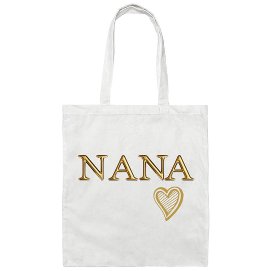 Nana  Canvas  Heart Tote Bag