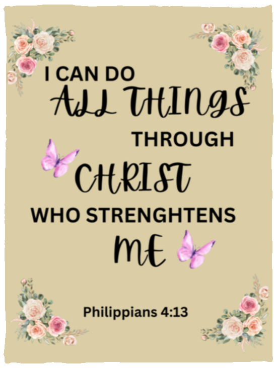 I Can Do All Things Plush Fleece Blanket - 30x40