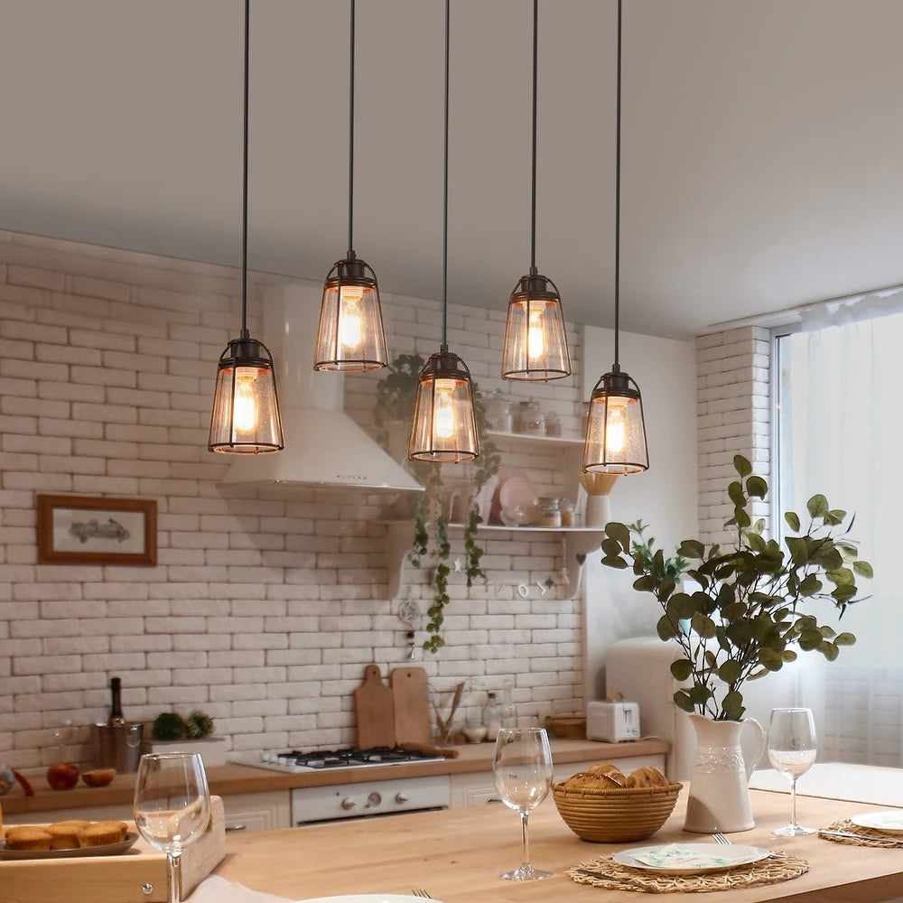 Kitchen Chandelier Over Island 5 Light Modern Chandelier