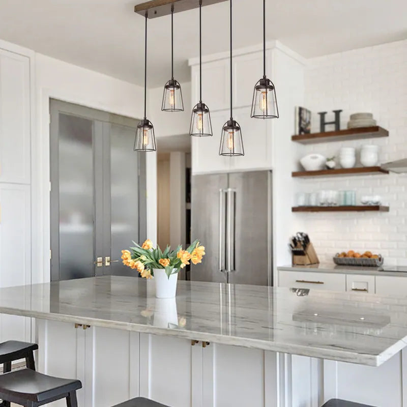 Kitchen Chandelier Over Island 5 Light Modern Chandelier