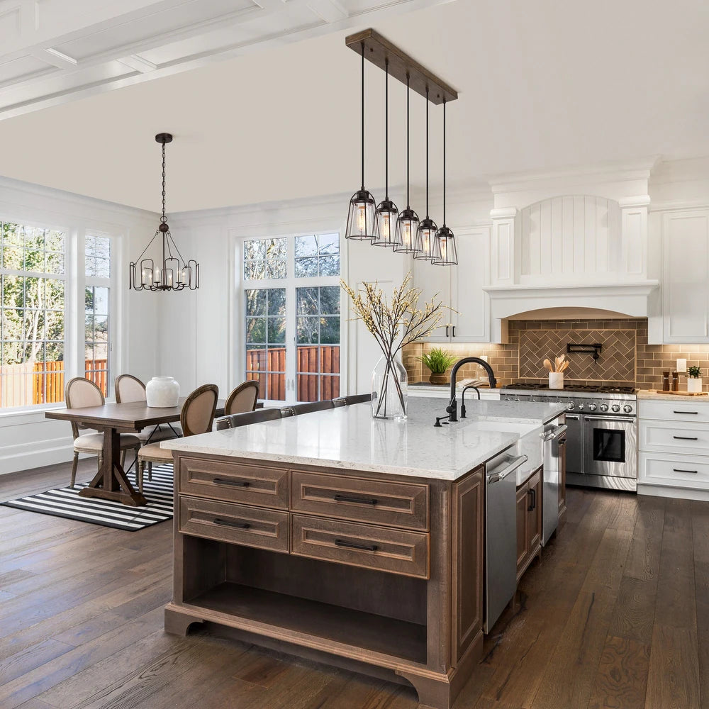 Kitchen Chandelier Over Island 5 Light Modern Chandelier