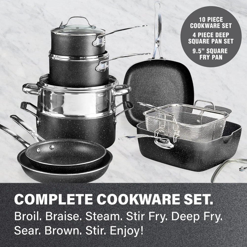 Nonstick Cookware and Bakeware Set 20 Piece