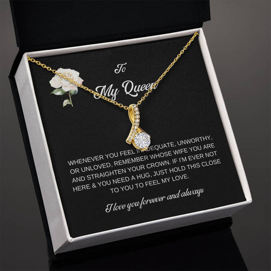 To My Queen Necklace / Valentine's Day Gift /  Anniversary Gift For Wife / Birthday Gift For Wife / Gift For Girlfriend