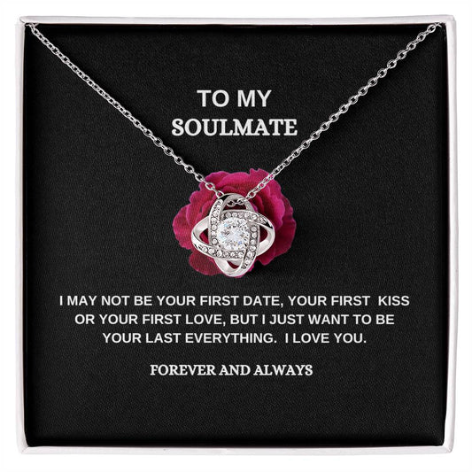 To My Soulmate Love Knot Necklace  / Valentine's Day  Gift / Gift For Wife / Girlfriend / Fiance / Anniversary / Soulmates Gift