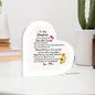 To My Daughter Acrylic  Heart Plaque